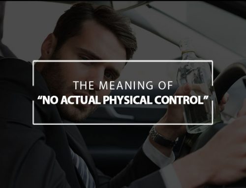 The Meaning of “No Actual Physical Control”