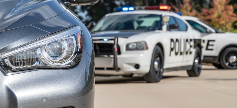Police Cars Arresting Suspect For Domestic Violence In Phoenix, Arizona